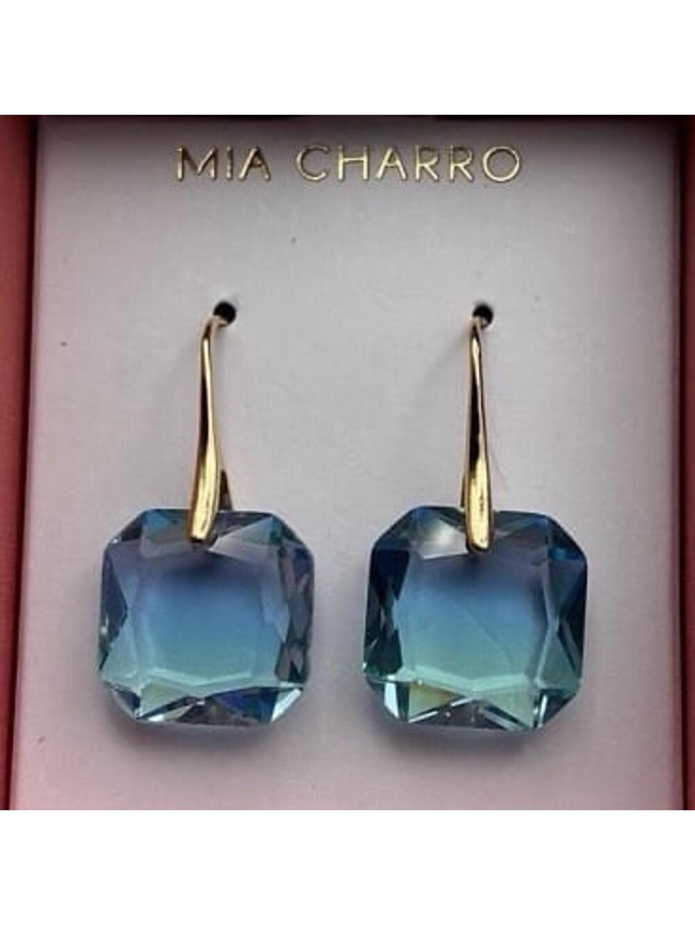 Blue Green Gemstone Earrings by Mia Charro